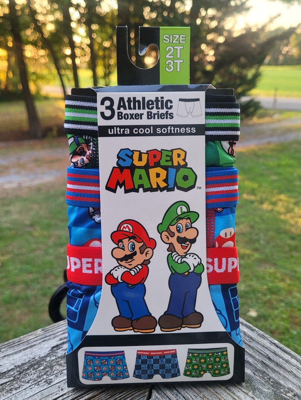 Nintendo Super Mario Boys Boxer Briefs - Blue, Green, Red